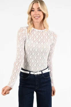 Aimée the label annie T-shirt lange mouw Wit