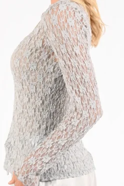 Aimée the label annie T-shirt lange mouw Zilver