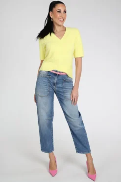 Aimée the label ballotto Pull korte mouw Geel