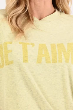 Aimée the label benjamin T-shirt korte mouw Licht geel
