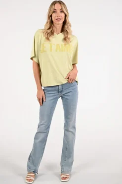 Aimée the label benjamin T-shirt korte mouw Licht geel