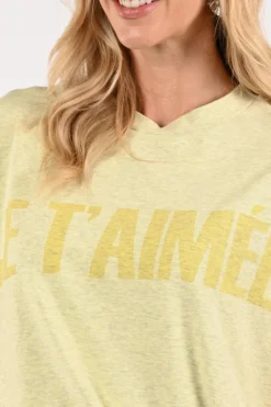 Aimée the label benjamin T-shirt korte mouw Licht geel