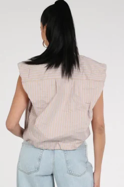 Aimée the label billie Blouse mouwloos Beige