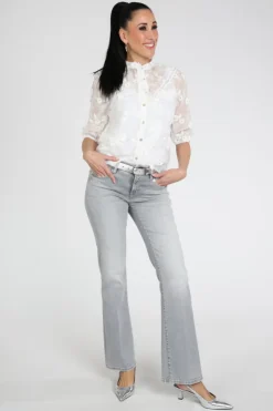 Aimée the label canna Blouse korte mouw Wit