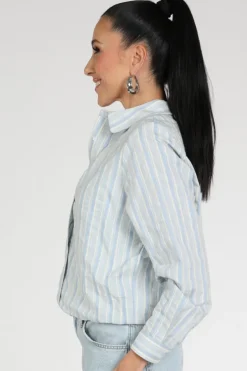 Aimée the label doris Blouse lange mouw Licht blauw