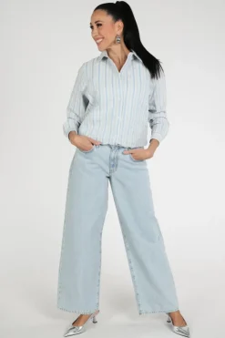 Aimée the label doris Blouse lange mouw Licht blauw