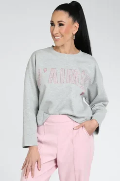 Aimée the label elan Sweater Licht grijs