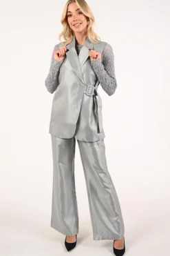 Aimée the label faith Broek Vergrijsd blauw