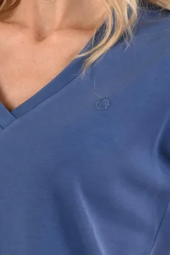 Aimée the label ingrid T-shirt korte mouw Vergrijsd blauw