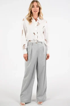 Aimée the label lux Broek Licht grijs