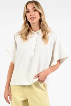 Aimée the label mieeille Blouse korte mouw Off white