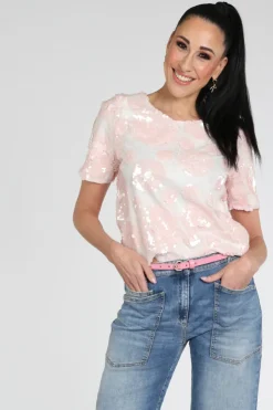 Aimée the label tulu Blouse korte mouw Licht roze
