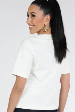Aimée the label zeno T-shirt korte mouw Off white