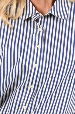 By-Bar 26112019 Blouse korte mouw Blauw