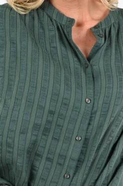 By-Bar 26112005 Blouse korte mouw Donker groen