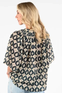 By-Bar 26112034  Blouse korte mouw Groen