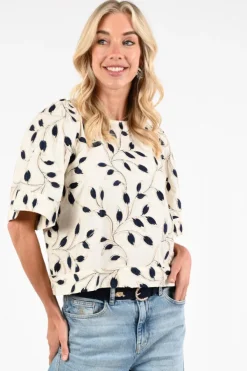 By-Bar 26112052 Blouse korte mouw Marine