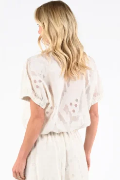 By-Bar 26112049 Blouse korte mouw Off white