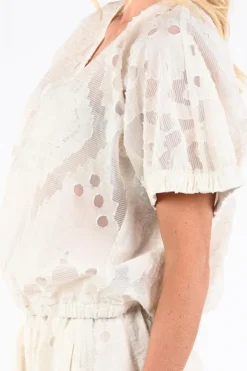 By-Bar 26112049 Blouse korte mouw Off white