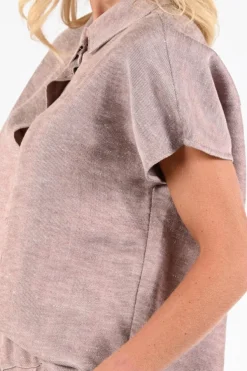 By-Bar 26112048 Blouse korte mouw Oud rose