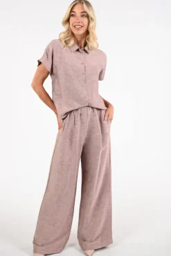 By-Bar 26112048 Blouse korte mouw Oud rose