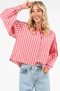 By-Bar 26112057  Blouse lange mouw Rood