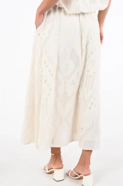 By-Bar 26218103 Rok wijd lang Off white