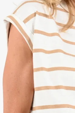 By-Bar 26211022 T-shirt korte mouw Zand