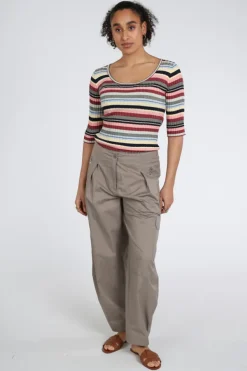 Cambio blossom Broek Taupe