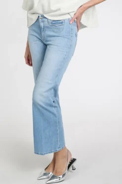 Cambio fabienne cropped Broek Light blue denim