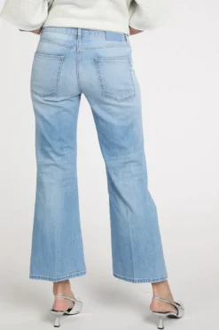 Cambio fabienne cropped Broek Light blue denim