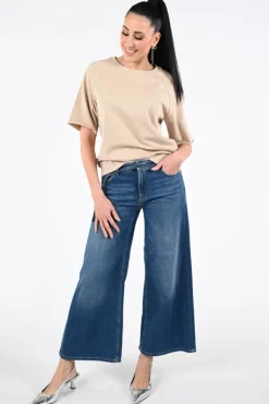 Cambio palazzo cropped Jeans Blue denim