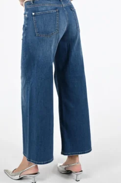 Cambio palazzo cropped Jeans Blue denim
