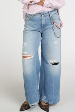Cambio palazzo cropped Jeans Blue denim