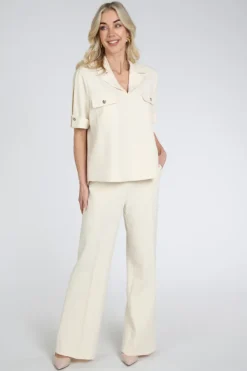 Caroline Biss 1631 Blouse korte mouw Ecru