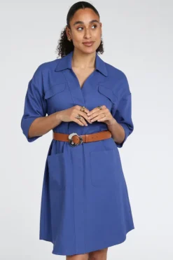 Caroline Biss 1115 Jurk korte mouw Royal