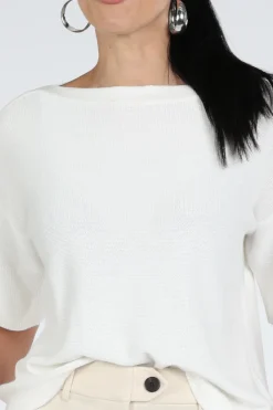 Caroline Biss 1210 Pull korte mouw Wit