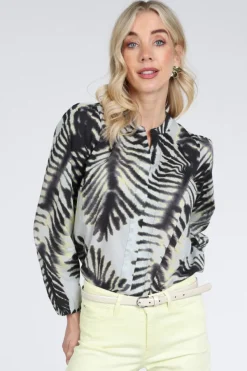 Catnoir 2684-2 Blouse lange mouw Blauw