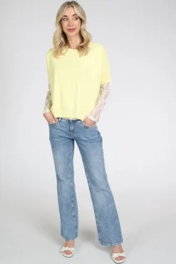 Catnoir 7539 Pull korte mouw Geel