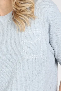 Catnoir 7521 Pull korte mouw Licht blauw
