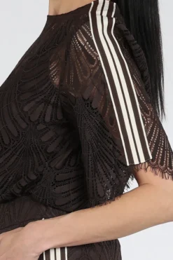 Co'couture 45049 Blouse korte mouw Donker bruin