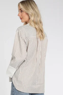 Co'couture 45085 Blouse lange mouw Bruin