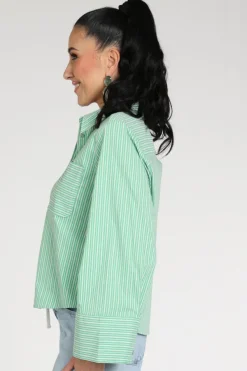 Co'couture 45055 Blouse lange mouw Groen