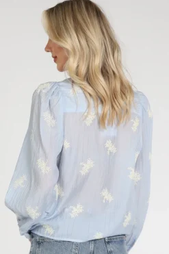 Co'couture 45056 Blouse lange mouw Licht blauw