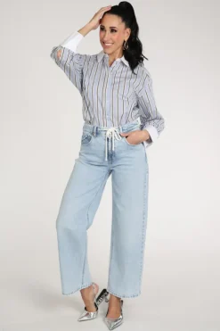Co'couture 45061 Blouse lange mouw Licht blauw