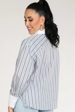 Co'couture 45061 Blouse lange mouw Licht blauw