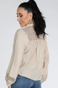 Co'couture 45082 Blouse lange mouw Zand