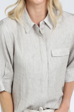 Co'couture CherCC shirt Blouse korte mouw Zilver