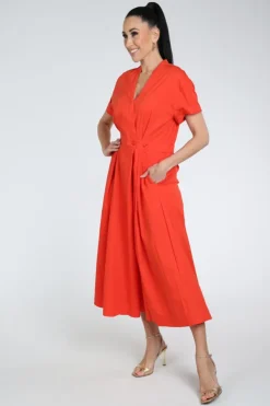 Co'couture 46112 Jurk korte mouw Rood