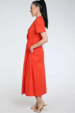 Co'couture 46112 Jurk korte mouw Rood